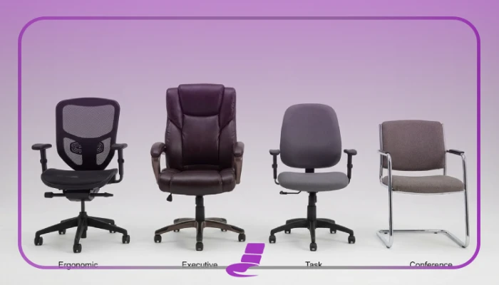 انواع مختلف صندلی‌های اداری بر اساس نوع کاربری